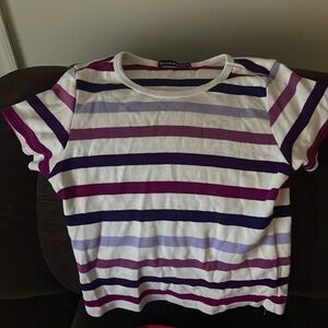 Brandy Melville striped shirt multicolored one size